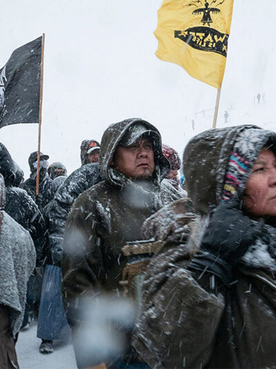 Water Protectors marching