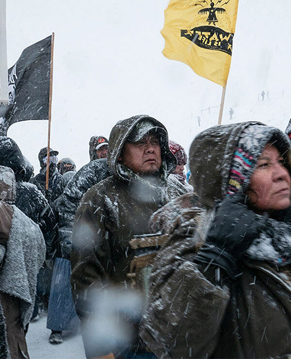 Water Protectors marching