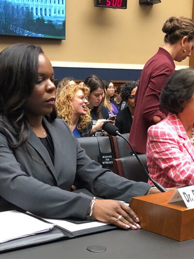 Dr. Yashica Robinson testifying on Capitol Hill in support of the Women’s Health Protection Act.
