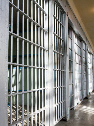 Photo of prison cell bars.
