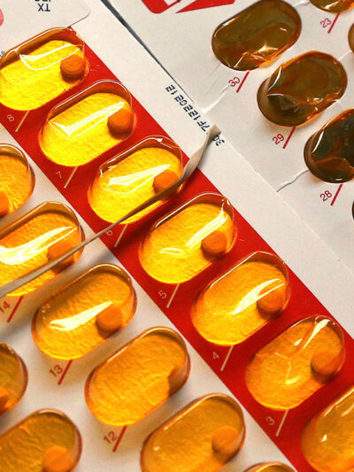 Packets of buprenorphine, a drug which controls heroin and opioid cravings.