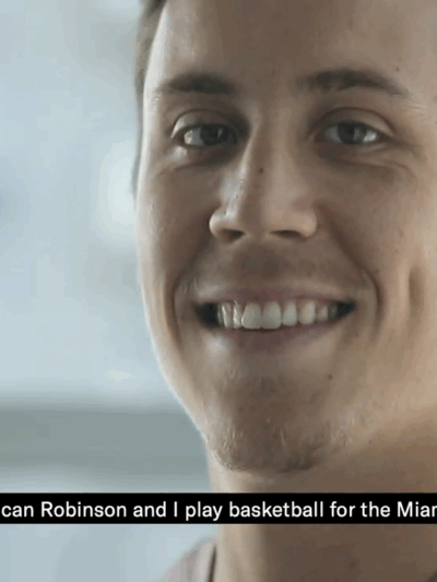 Duncan Robinson of the Miami Heat for ACLU of Florida