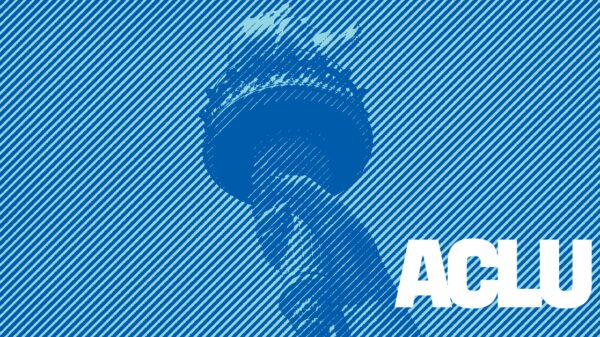 2021 Glasner Award Nominations _ Picture of the torch from the Statue of Liberty with the ACLU logo in blue and white.jpg