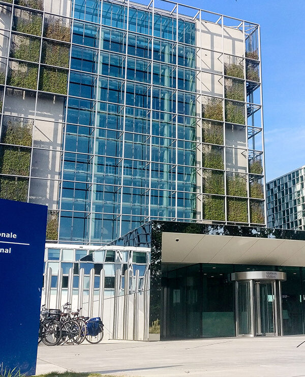 International Criminal Court in Den-Hagg, Netherlands.