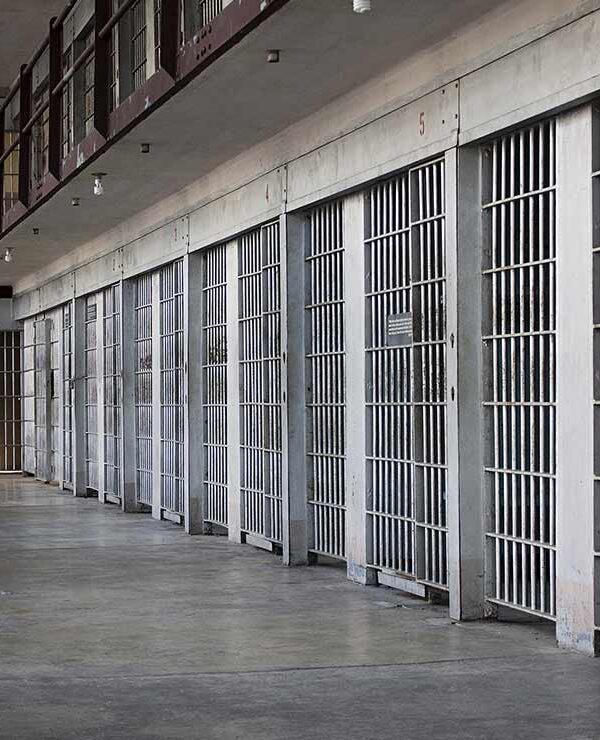 Jail cells with the doors closed inside an Idaho prison.