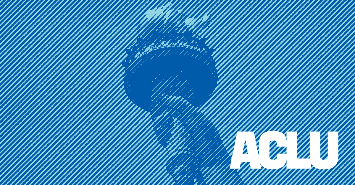 2021 Glasner Award Nominations _ Picture of the torch from the Statue of Liberty with the ACLU logo in blue and white.jpg