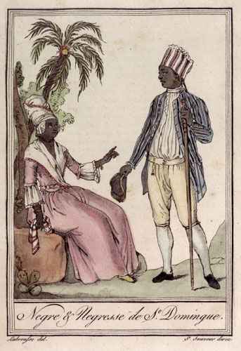 Likeness of a Haitian man and woman