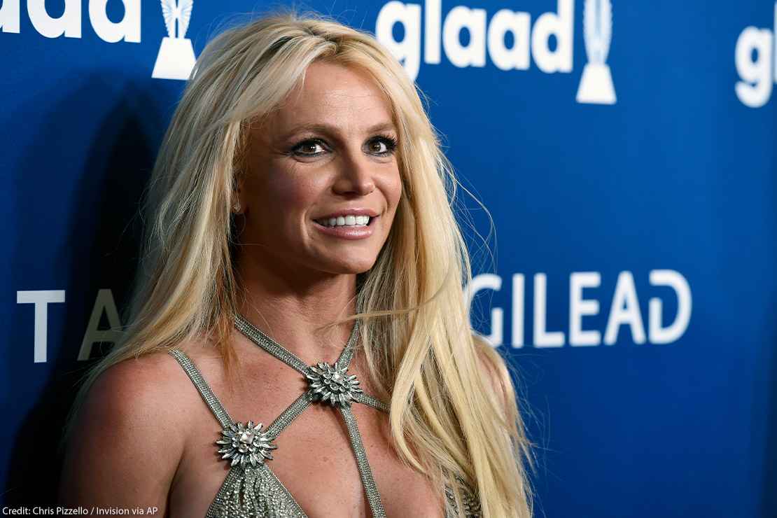 Photo of pop star Britney Spears at the 29th annual GLAAD Media Awards in 2018.