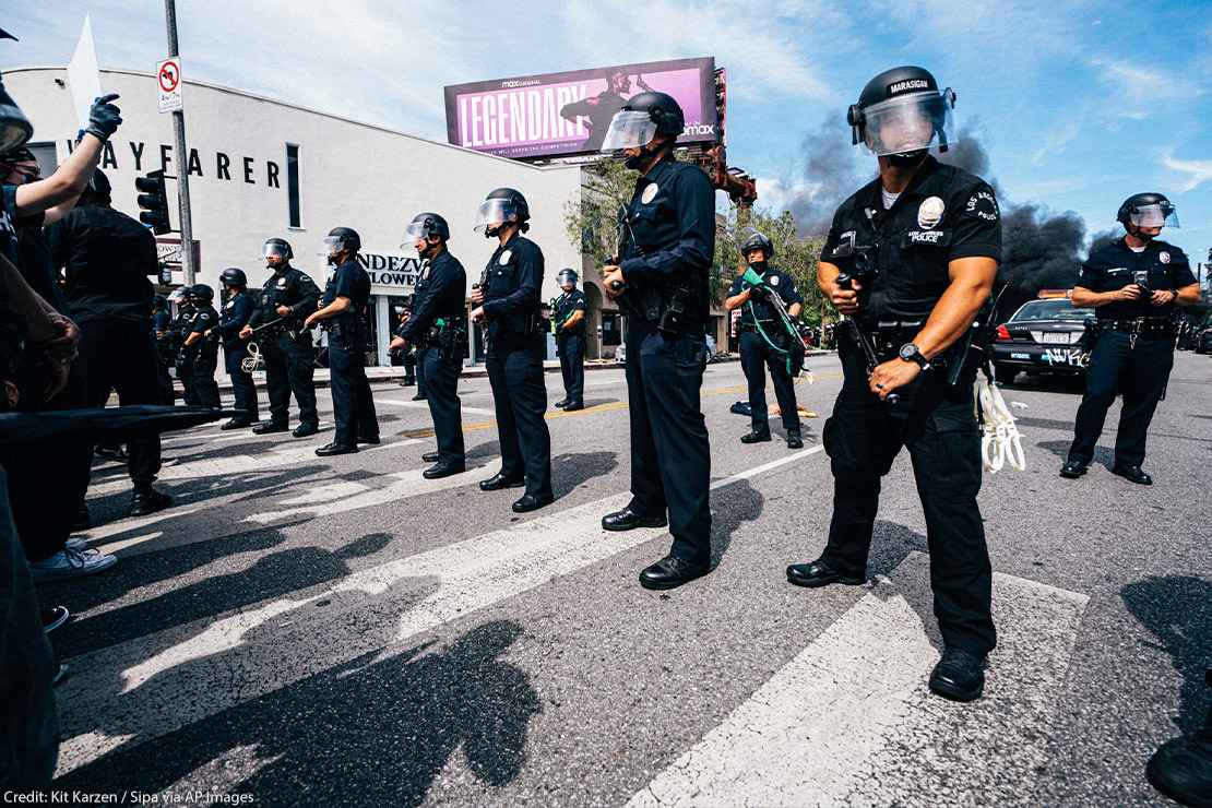 Protests turned violent on Saturday, May 30 as thousands of demonstrators marched along LA streets