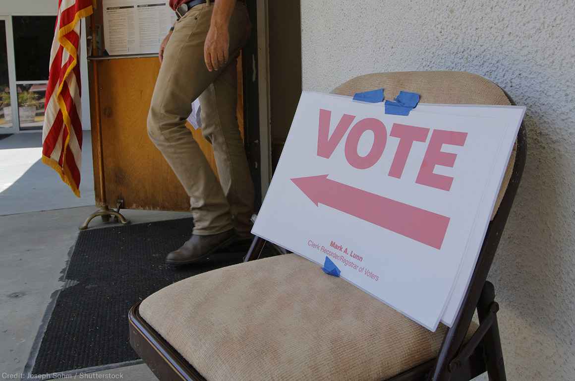 Voting Sign on Chair