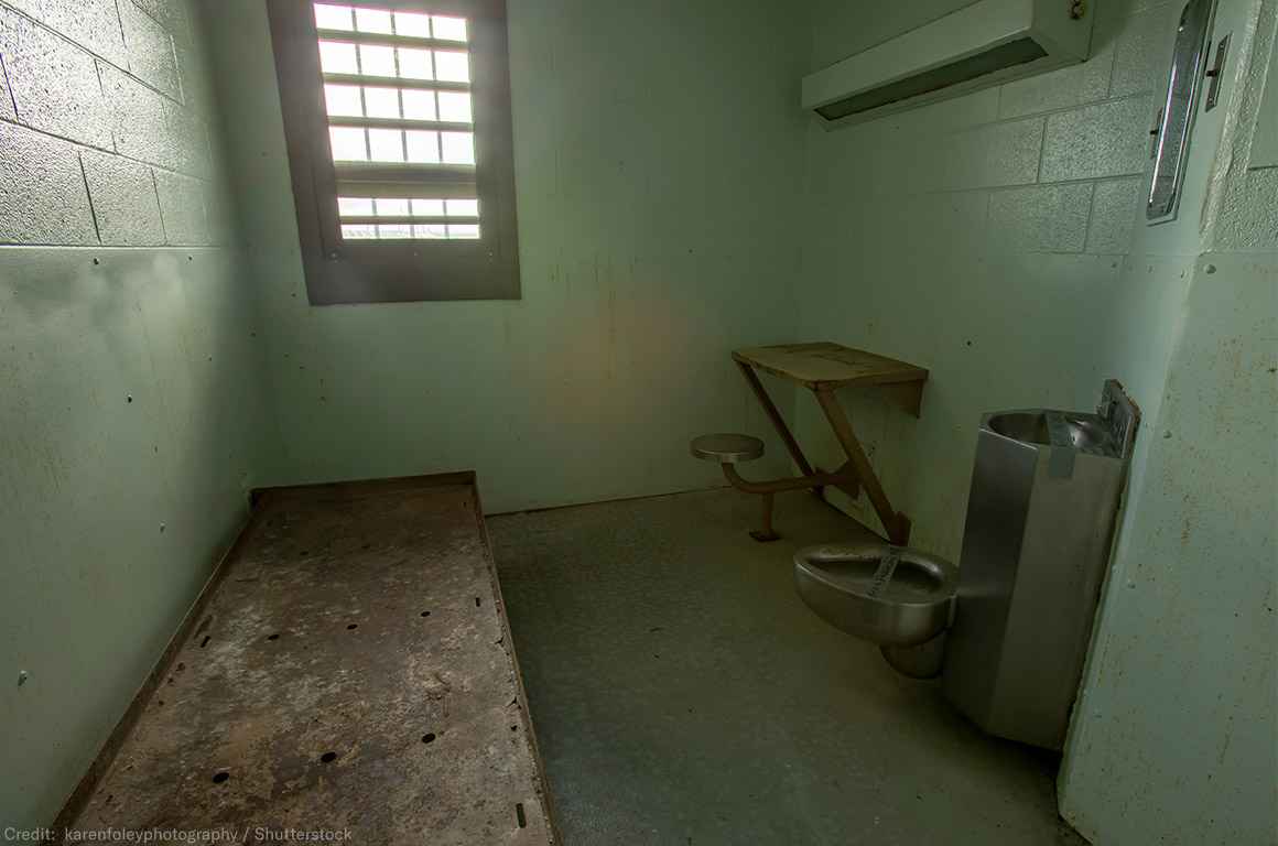 Interior of a prison cell