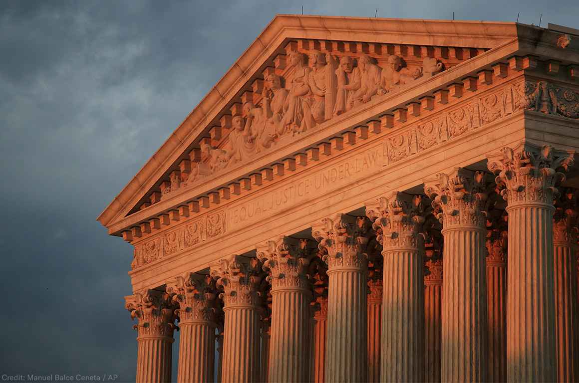 Supreme Court at sunset