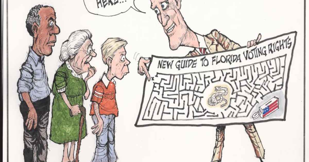 Cartoon New Guide To Florida Voting Rights Aclu Of Florida We Defend The Civil Rights And Civil Liberties Of All People In Florida By Working Through The Legislature The Courts