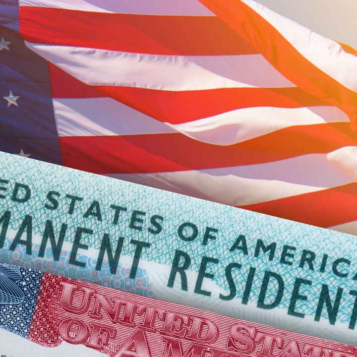 U.S. visa and Permanent Resident Green Card.