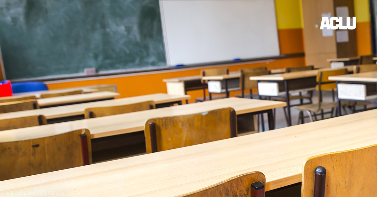 An empty classroom